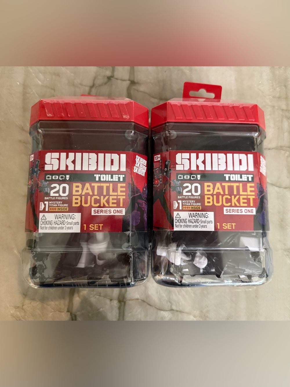 SKIBIDI TOILET Battle Bucket Lot Of 2 Series One 20 Battle Figures BRAND NEW
